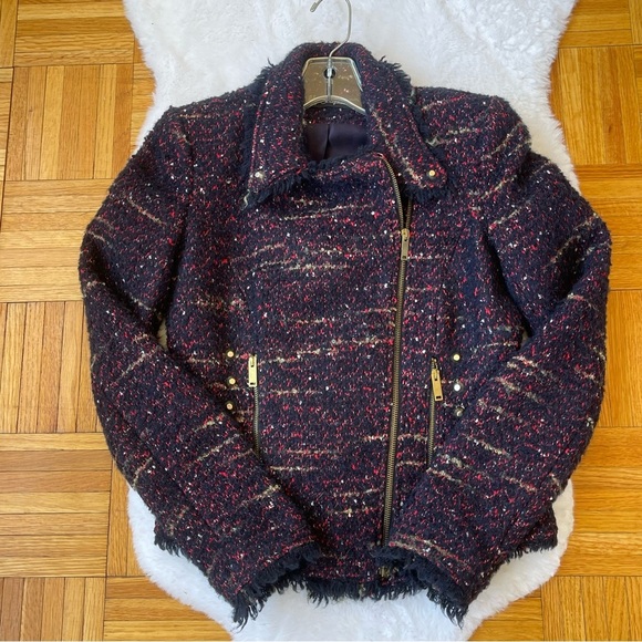 ZARA tweed chopped jacket size Medium - Picture 8 of 11